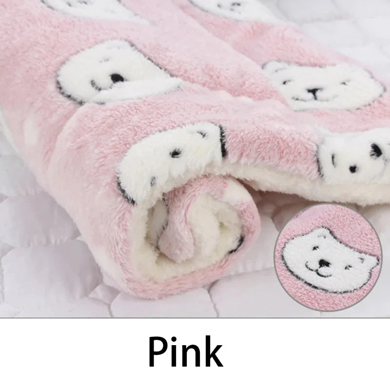 Flannel Pet Sleeping Mat Dog Bed Cat Litter Puppy Bed Dog Sofa Lovely Mattress Cushion for Small Large Dog Blanket For Winter