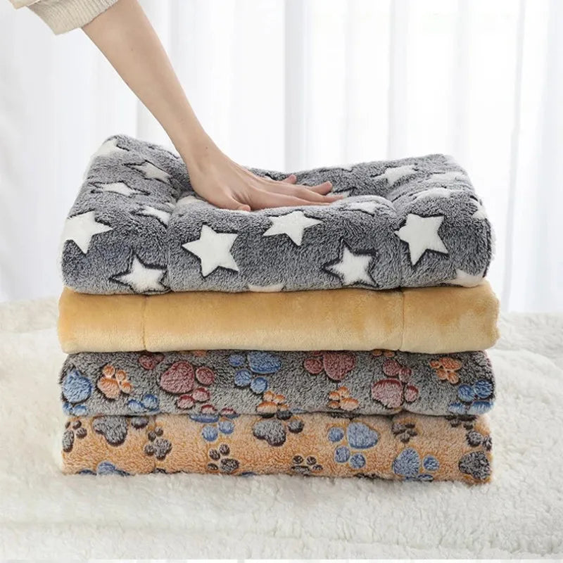 Flannel Pet Sleeping Mat Dog Bed Cat Litter Puppy Bed Dog Sofa Lovely Mattress Cushion for Small Large Dog Blanket For Winter